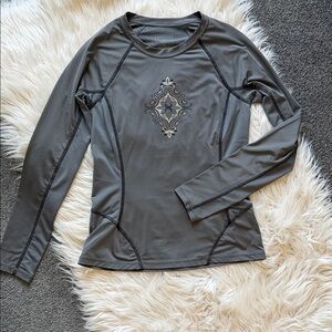 Athleta Grey Swim Longsleeve Top XS